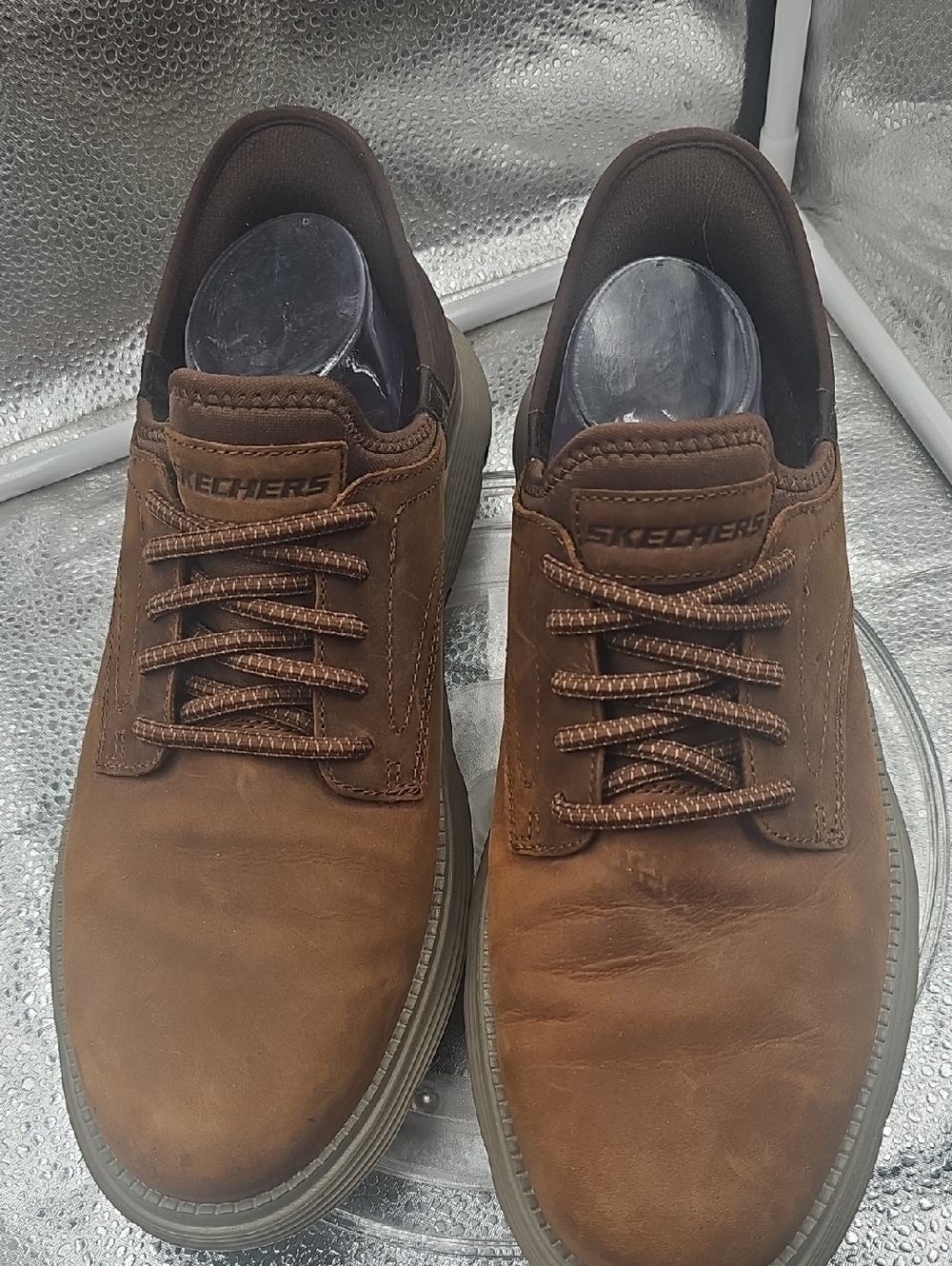 S Light And Dark Brown Skechers Slip-ins Size 11 - Picture 5 of 7